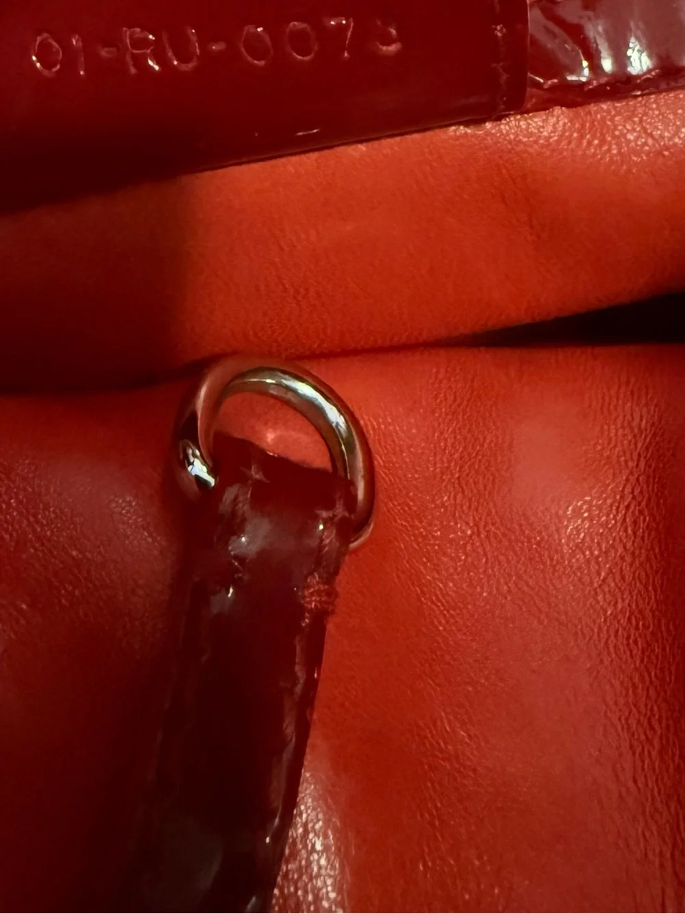 Christian Dior Vintage Red Pony Hair Hobo Bag with Metal D-Ring Accent